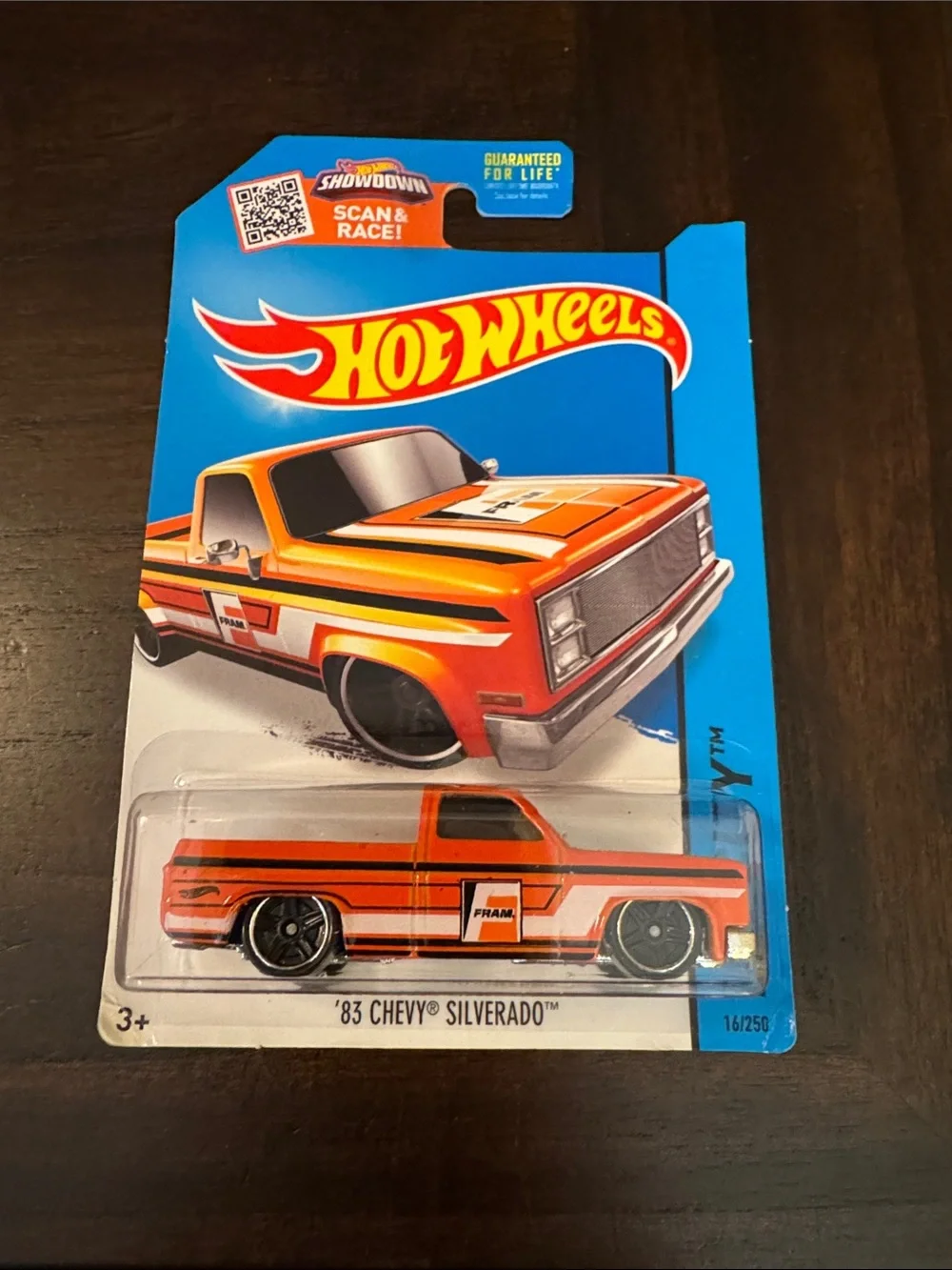 '83 Chevy Silverado Toy Truck - Orange HW City - 2015